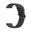 A black silicone watch band for a smartwatch, shown from the side.