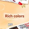 Un juego de marcadores reutilizables borrables en varios colores junto a una pizarra blanca.