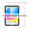 فيلم حماية شفاف فوق شاشة iPad، يوضح التوافق مع iPad الجيل العاشر.