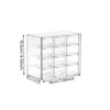 Clear acrylic storage box with 12 stackable compartments for beads and small items