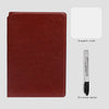 A set of a maroon erasable cloth notebook and a dry-erase marker.