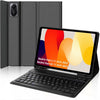 A black wireless Bluetooth keyboard case for the Redmi Pad 2 and Redmi Pad SE tablets.