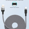 A coiled black USB Nylon&Fishnet braided charge cable for Type-C equipment.