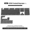 Black OEM frosted keycaps for mechanical keyboards, sold separately.