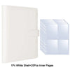 A white photo album shell with twenty-five inner pages for K-Pop collectibles