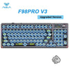 AULA F98PRO V3 upgraded mechanical keyboard with transparent keycaps and RGB lighting