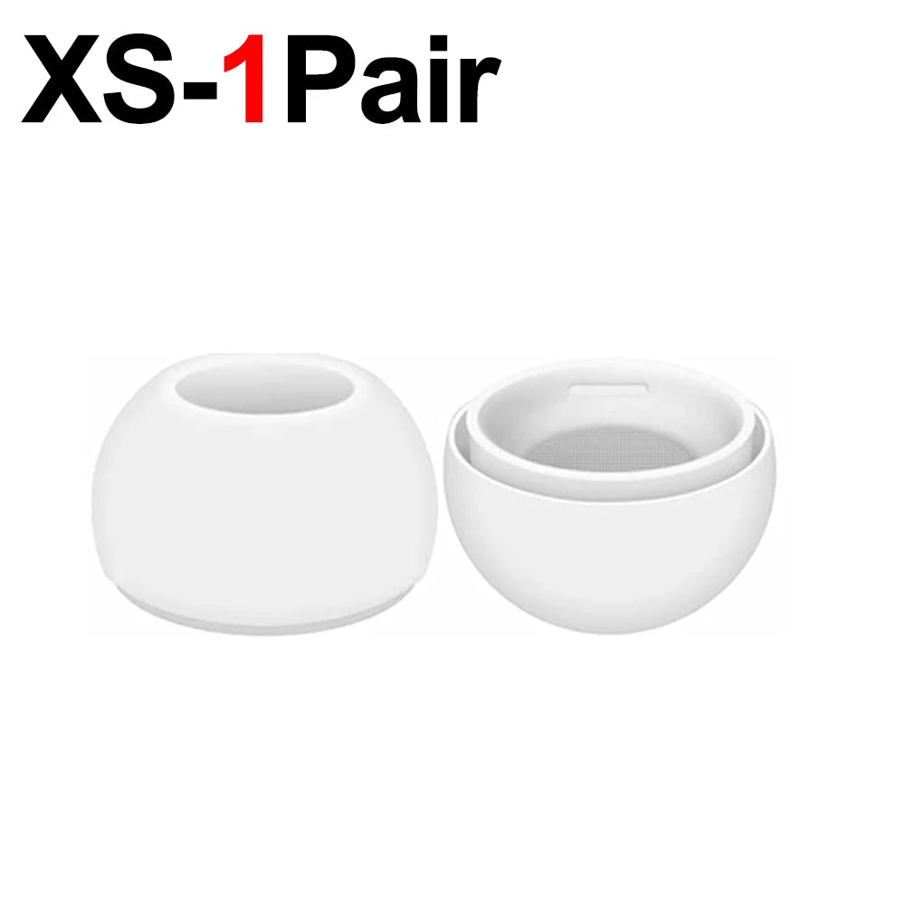 Une paire de embouts en silicone blancs de remplacement pour AirPods Pro.