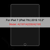 A black screen protector for an iPad 7 (iPad 7th) 2019 10.2 inch model A2197/A2200/A2198.