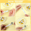 How to use instructions showing a beaded pen set for decorating a sunflower theme