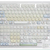 A close-up view of a full set of dye-sublimated PBT keycaps for mechanical keyboards.