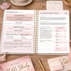 A guided Bible study journal featuring sections like Knowing God, Creation & God's Nature, and Weekly Check-Ins.