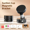 A black suction cup magnetic bracket with a lever and TPU paste is shown on a white surface.