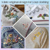 Examples of original floral embroidery designs for clothing fabric.
