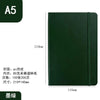 A5 green hardcover lined notebook with a spiral binding and a green cover