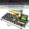 An extended gaming mouse pad with a pet paw print design, suitable for keyboard and mouse use.