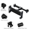 Various components of a flexible car headrest mount including anti-scratch silicone pads, study connection, and rubber pad pr