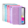 A set of five gradient colored glittery protective stand covers for an iPad.
