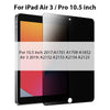Anti-peeping tempered glass screen protectors for iPad Air 3 and Pro 10.5 inch models