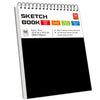 A spiral-bound, premium sketch book with 50 sheets for drawing and sketching.