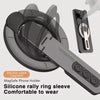 Manchon de téléphone magnétique double face en silicone gris, confortable à porter