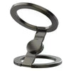 A dual magnetic phone stand and fidget spinner with a dark gray finish.