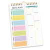 A weekly meal plan and grocery list pad with sections for daily meals, groceries, and ingredients.