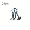 A single colorful sitting dog shaped paper clip from a 20-pack of cute desk organizers.