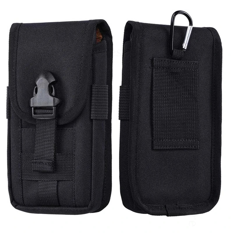 Black multilayer card slot phone pouch for Doogee and similar models