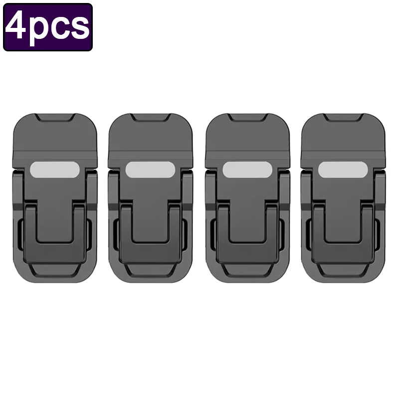 Four portable aluminum alloy laptop stands in gray.