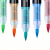 A set of multi-color acrylic paint markers showing various colors like green, orange, cyan, and blue.