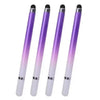 A set of four purple and white universal stylus pens for tablet and phone.