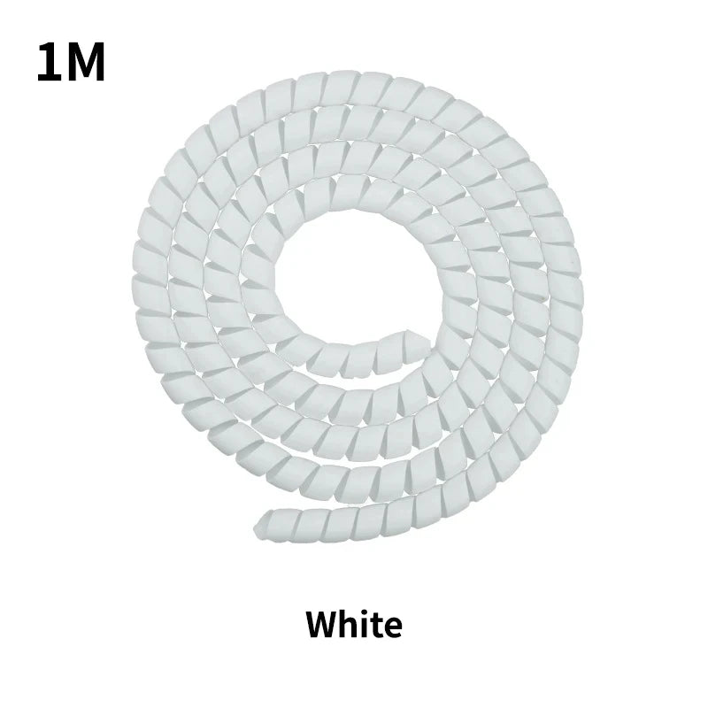 Protector cable winder for scooter cables, shown in a coiled form.