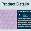 Purple padded bubble mailers with a shock proof and decompression feature