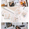 A collection of various photo sublimation prints and paper samples displayed on a white surface.