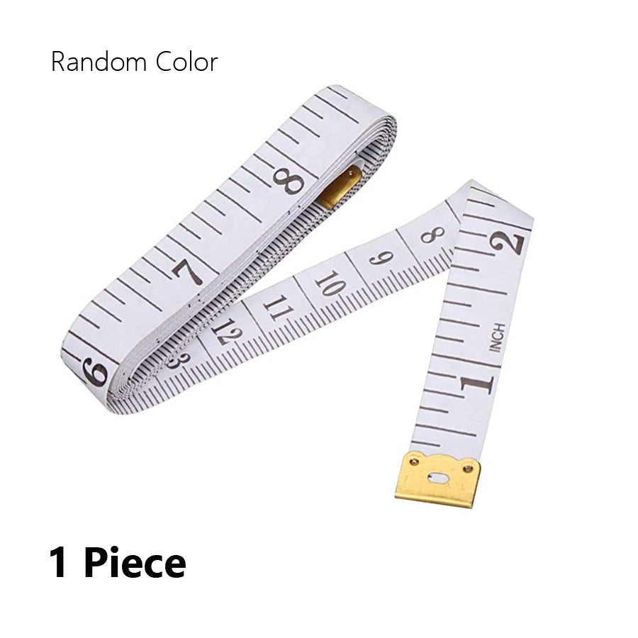 A white flexible measuring tape with inch markings is shown diagonally against a white background.