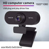 A black HD computer webcam with an optical lens and mounting bracket.