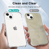 A clear shockproof phone case for an iPhone is shown next to a tinted case, highlighting the microdot design.