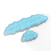 Light blue ergonomic memory foam wrist rest pad for desk and mouse