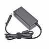 A black high-power AC adapter with a cord and connector for laptops.
