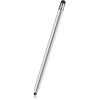 Silver universal double-ended stylus for tablets and smartphones