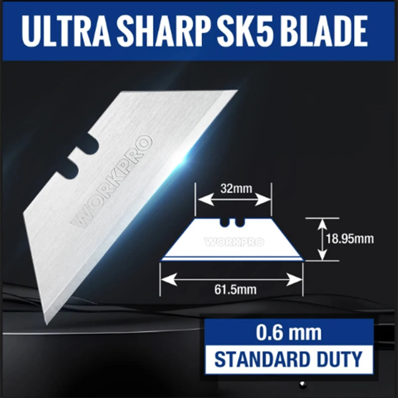 Gros plan de la lame SK5 Ultra Sharp montrant les dimensions et la classification de service standard.
