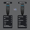 Comparison of BPR2S and BPR2S Plus wireless air mouse remotes showing features like IR Learning, BLE, 6 axis Gyro, Voice, 2.4