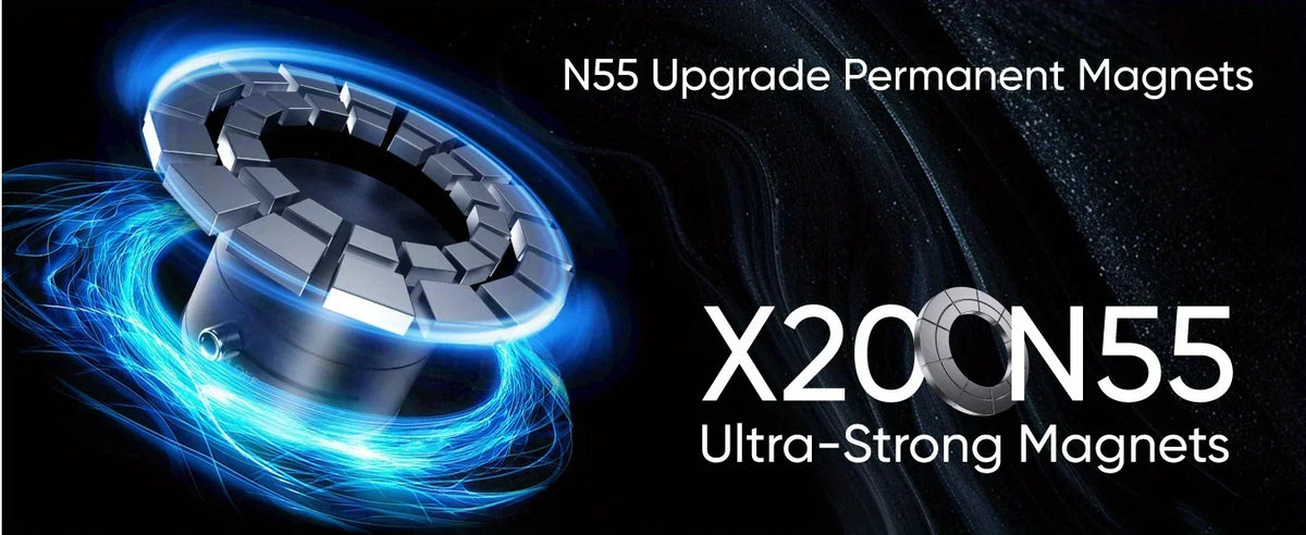 Close-up of an N55 Upgrade Permanent Magnet X200N55 ultra-strong magnets used in a 360° magnetic phone holder.