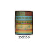 A set of five rolls of colorful floral patterned washi tape for crafting and journaling.