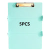 A light blue A4 foldable medical clipboard with a silver clasp and the text 5PCS printed on it.