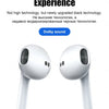 A pair of white Type-C wired in-ear earphones with inline controls shown from the front.
