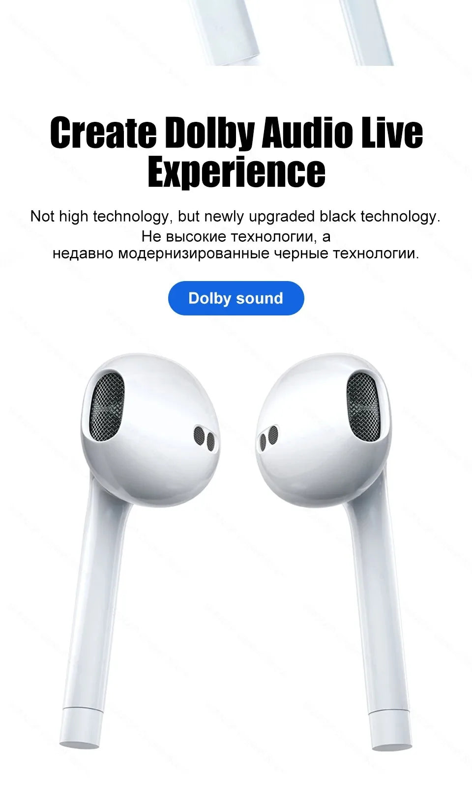 A pair of white Type-C wired in-ear earphones with inline controls shown from the front.