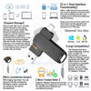 A black USB 2.0 Type-C OTG flash drive with a detachable connector and a loop for hanging.