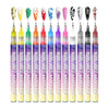 Un set de stylos pour ongles en 3D colorés, avec divers tons et designs de graffiti.