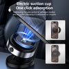 A magnetic wireless phone charger with a suction cup design is shown being used to mount a smartphone in a car.